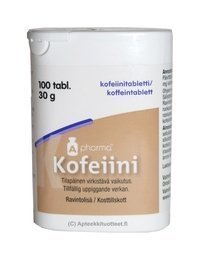 A Pharma Kofeiinitabletti 100 tablettia