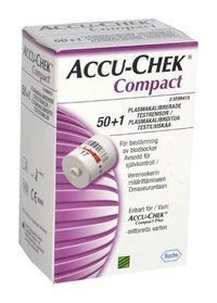 Accu-Chek Compact plus testiliuskasylinterit 51 kpl