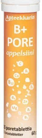 Apteekkarin B+ Pore appelsiini 15 poretablettia