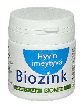 Biomedin Biozink sinkkiaminohappokelaatti 250 tabl.