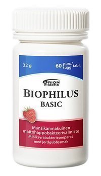 Biophilus Basic Mansikka 60 purutablettia *