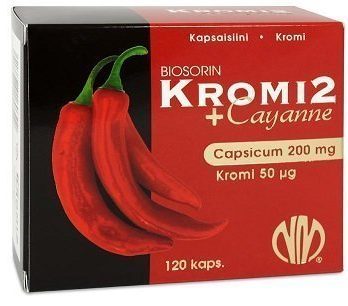Biosorin Kromi2 chiliuute + Cayanne 120 kapselia