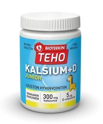 Bioteekin Teho Kalsium + D Junior 80 purutablettia