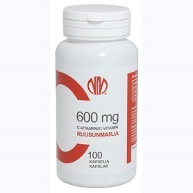 C-Vitamiini 600 mg Ruusunmarja 100 kapselia