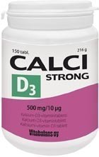 Calci Strong + D3-vitamiini 150 tabl.