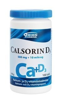 Calsorin D3 500 mg + 10 µg 100 tablettia *