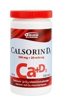 Calsorin D3 500 mg + 20 µg 100 tablettia *