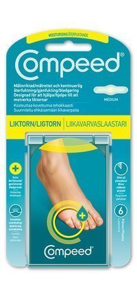 Compeed kosteuttava liikavarvaslaastari 6 kpl