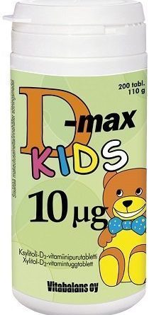 D-max 10 µg 200 purutabl. KIDS