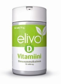 Elivo D3-vitamiini 10 µg 120 purutablettia