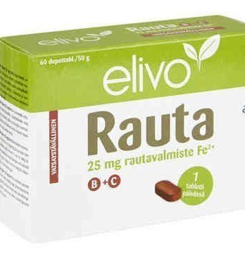 Elivo Rauta 25 mg B+C 60 depottablettia
