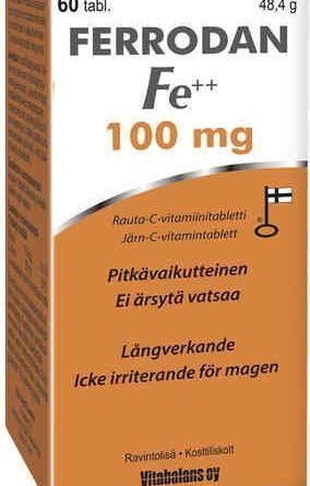 Ferrodan Fe++ 100 mg 60 tablettia