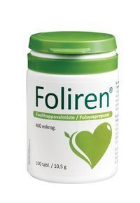 Foliren 400 µg 100 tablettia