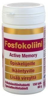 Fosfokoliini Active Memory lesitiinivalmiste 150 tabl.