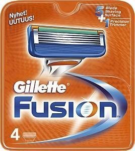 Gillette Fusion Partaterä 4 kpl