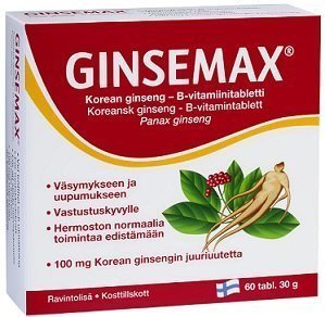 Ginsemax Korean ginseng-B-vitamiini 60 tabl.