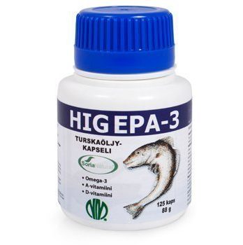 HigEPA-3 turskanmaksaöljy 125 kapselia