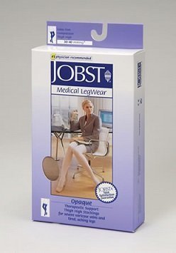 Jobst Opaque 30-40 mmHg polvipituiset tukisukat natural L