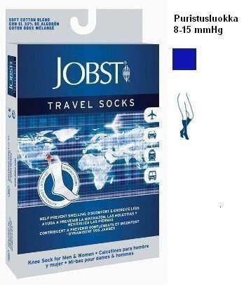 Jobst Travel Socks lentosukat 15-20 mmHg tumman sin. koko 37/38