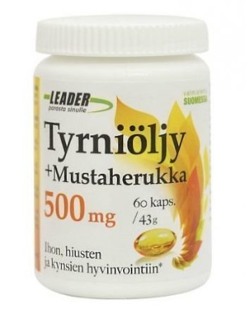 Leader Tyrniöljy+ mustaherukka 500mg