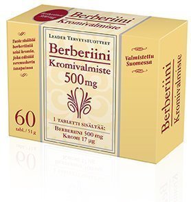 Leader Vahva Berberiini 500mg + Kromi 60 tablettia