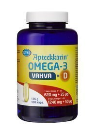 Lysi Apteekkarin Vahva Omega-3 + D 100 kapselia