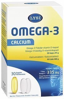 Lysi Omega-3 Calcium 60 tablettia + 30 kapselia