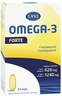 Lysi Omega-3 Forte kalaöljy 64 kaps.