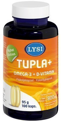 Lysi Omega-3 Tupla+ 100 kapselia