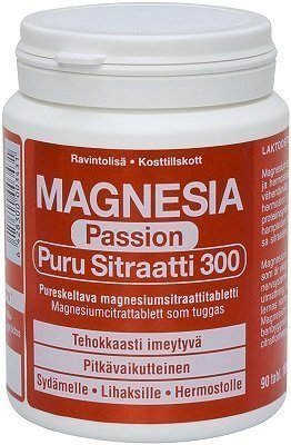 Magnesia Passion Puru Sitraatti 300mg 90 purutablettia
