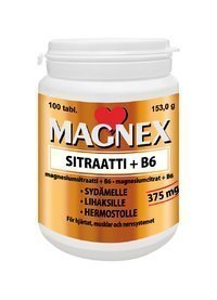 Magnex sitraatti + B6 100 tablettia
