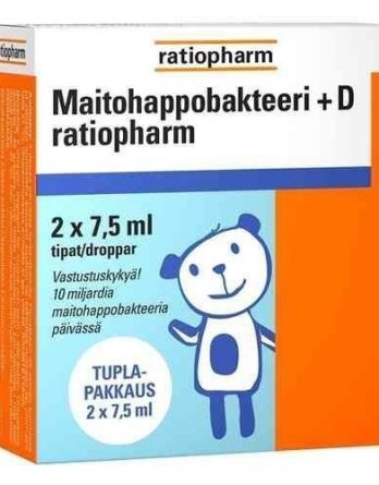 Maitohappobakteeri + D tipat ratiopharm 2 x 7