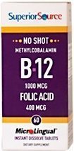 Methylcobalamin B12 1000 mcg + folic acid 400 mcg 60 tablettia