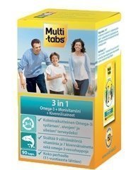 Multi-tabs 3in1 Omega-3 + monivitamiini-kivennäisainevalmiste 90 kapselia