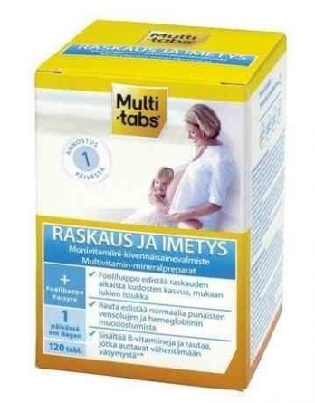 Multi-tabs Raskaus monivitamiinivalmiste 120 tablettia