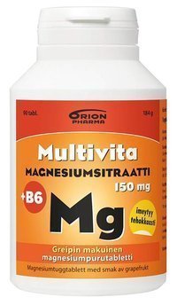 Multivita Magnesiumsitraatti + B6 90 purutablettia *