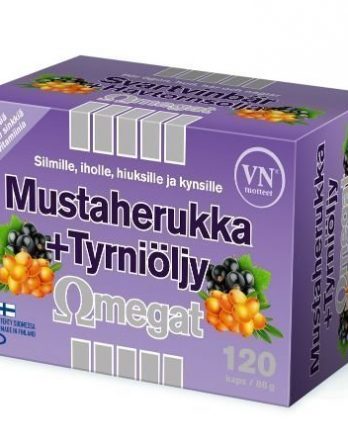 Mustaherukka + tyrniöljy Omegat