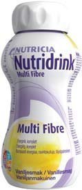 Nutridrink Multi Fibre ravintovalmiste 4 x 200 ml VANILJA