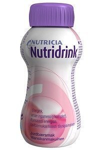 Nutridrink täydennysravintovalmiste 4 x 200 ml MANSIKKA