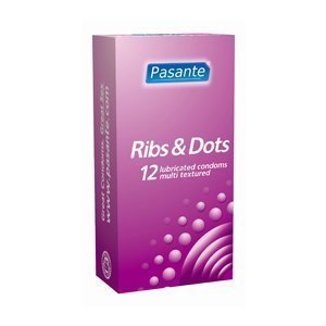 Pasante Ribs&Dots kondomi 12 kpl