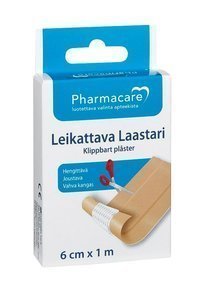 Pharmacare leikattava laastari 1 m x 6 cm