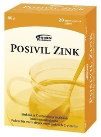 Posivil Zink kuumajuomajauhe 20 annospussia