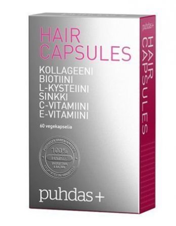 Puhdas+ Hair Capsules vegekaps ravintolisä 60 kpl