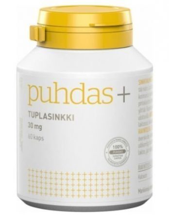 Puhdas+ Tuplasinkki vegekaps 60 kpl