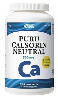 Puru Calsorin Neutral 500 mg 100 tablettia *