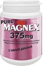 Puru Magnex 375 mg 120 purutablettia