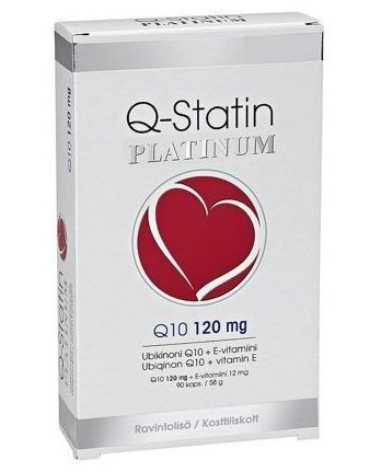 Q-Statin 120mg Platinum + E-vitamiini 12mg 90 kapselia