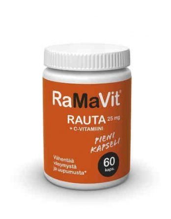 RaMaVit rauta 25 mg + C-vitamiini 60 kapselia