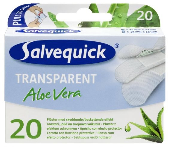 Salvequick Aloe Vera Transparent Laastari 20 Kpl