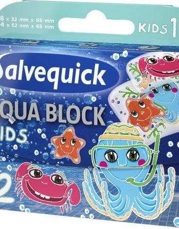 Salvequick Aqua Block Kids Laastari 12 Kpl